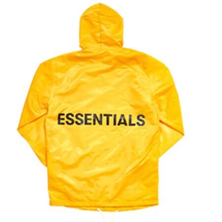 Fear of God Essentials Graphic Hooded Coach Jacket Yellow