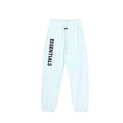 Essential White Basic Sweatpants