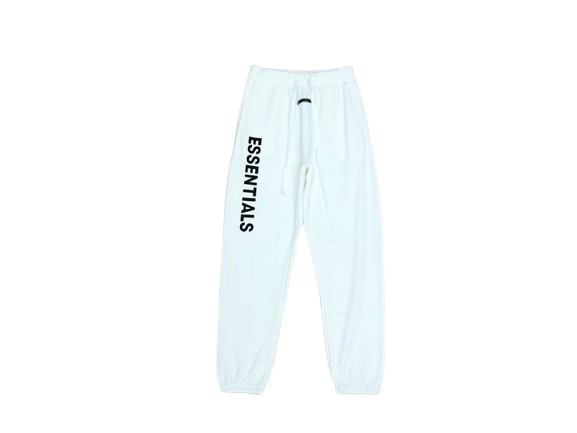 Essential White Basic Sweatpants