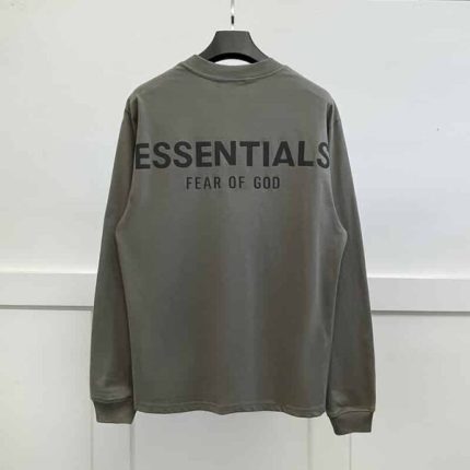 Essentials Fear of God Long Sleeve Shirt Charcoal Gray